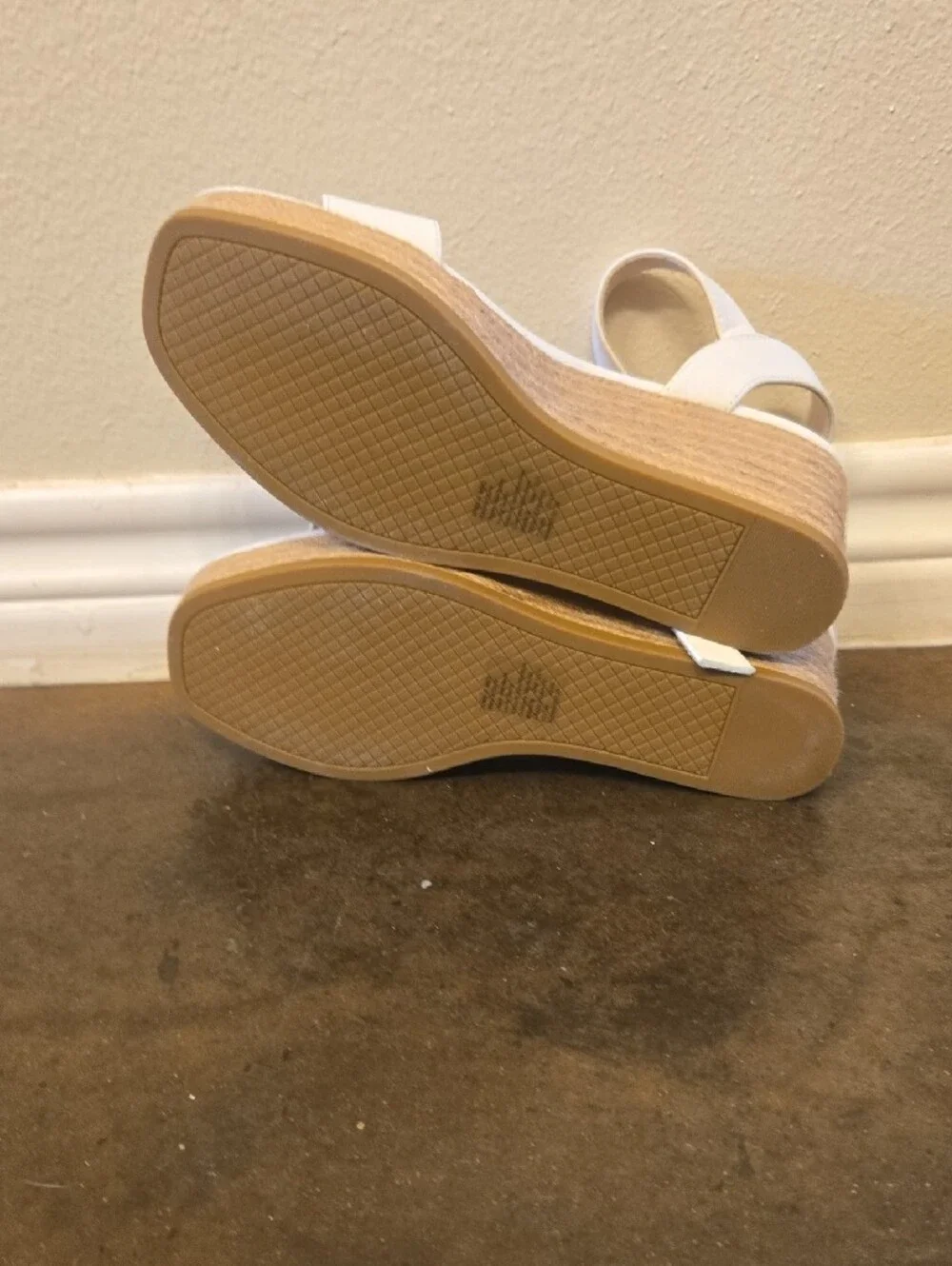 White Espadrille Platform Sandals with Ankle Strap